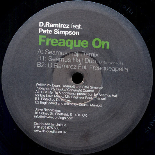 D.Ramirez* Feat. Pete Simpson (3) : Freaque On (Remixes) (12")