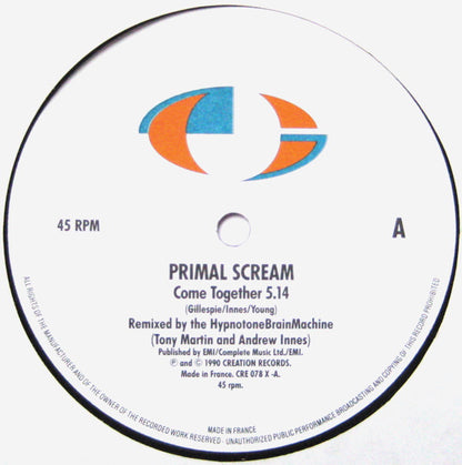 Primal Scream : Come Together (12", Single, Mono)