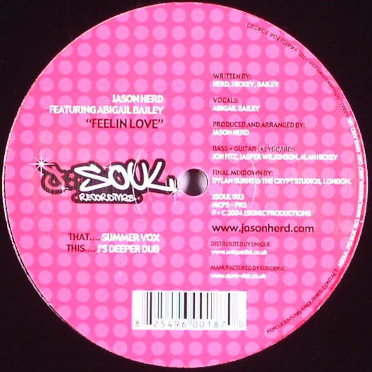 Jason Herd Featuring Abigail Bailey : Feelin' Love (12")