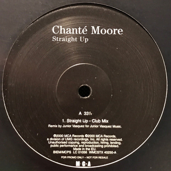Chanté Moore : Straight Up (12", M/Print, Promo)