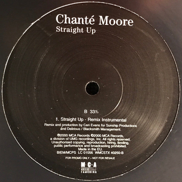 Chanté Moore : Straight Up (12", M/Print, Promo)