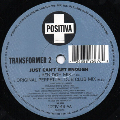 Transformer 2 : Just Can't Get Enough (12")