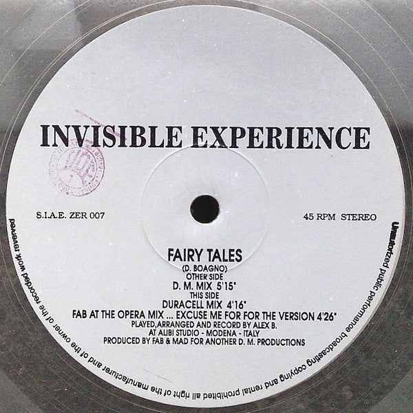 Invisible Experience : Fairy Tales (12", Cle)