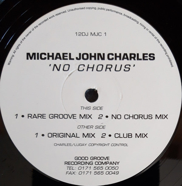 Michael John Charles : No Chorus (12")