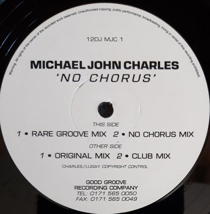 Michael John Charles : No Chorus (12")