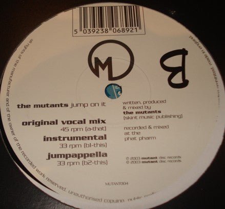 The Mutants (2) : Jump On It (12")