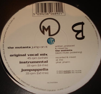The Mutants (2) : Jump On It (12")