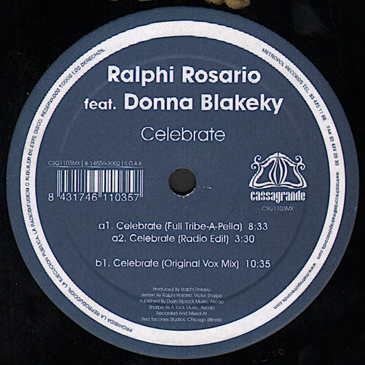 Ralphi Rosario : Celebrate (12")
