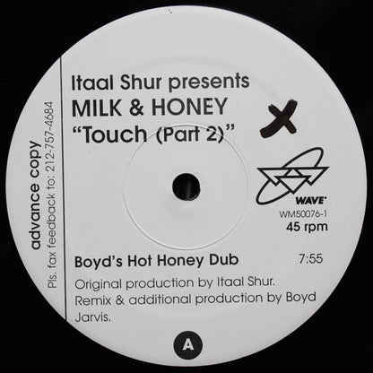 Itaal Shur Presents Milk & Honey : Touch (Part 2) (12", Promo)