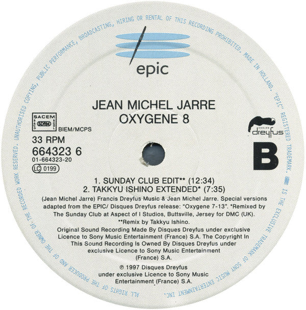 Jean Michel Jarre* : Oxygene 8 (12")