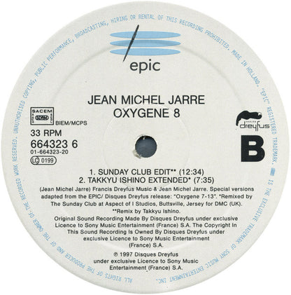Jean Michel Jarre* : Oxygene 8 (12")