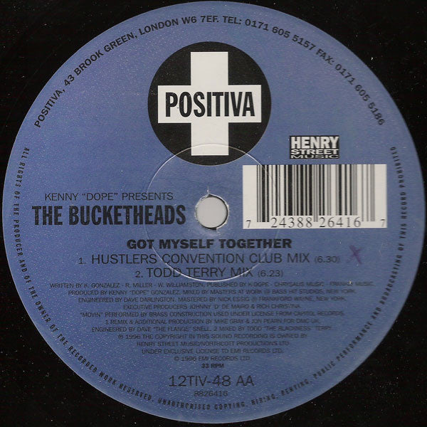 Kenny "Dope"* Presents The Bucketheads : Got Myself Together (12")