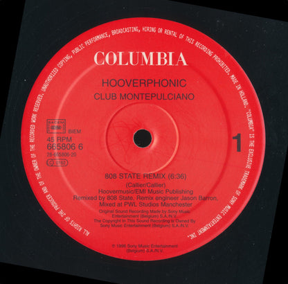 Hooverphonic : Club Montepulciano (12")