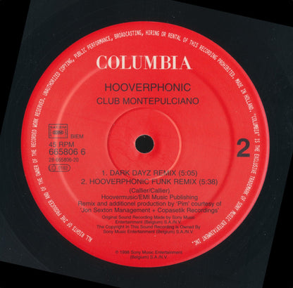 Hooverphonic : Club Montepulciano (12")