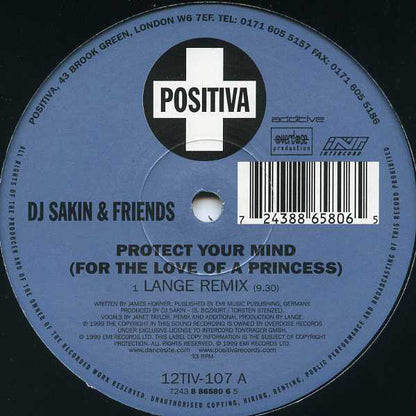 DJ Sakin & Friends : Protect Your Mind (For The Love Of A Princess) (12")