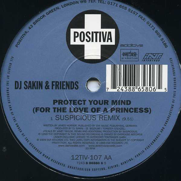 DJ Sakin & Friends : Protect Your Mind (For The Love Of A Princess) (12")