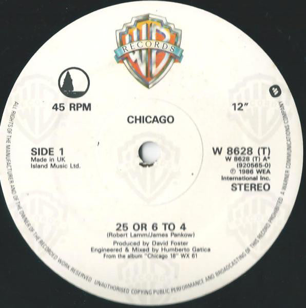 Chicago (2) : 25 Or 6 To 4 (12")