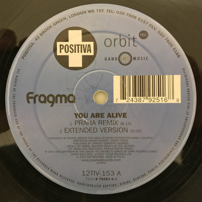 Fragma : You Are Alive (12")