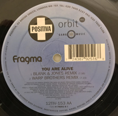Fragma : You Are Alive (12")