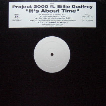 Project 2000 Ft. Billie Godfrey : It's About Time (12", Promo, W/Lbl, Vin)