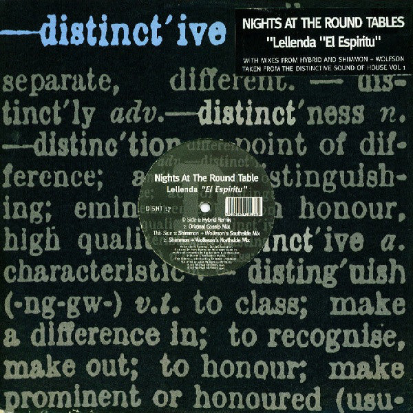 Nights At The Round Tables : Lellenda "El Espiritu" (12")