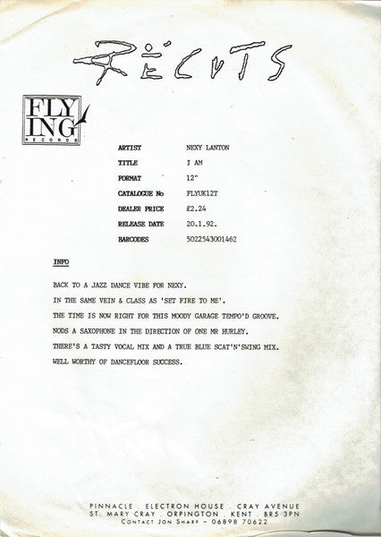 Nexy Lanton : I Am (12", W/Lbl)