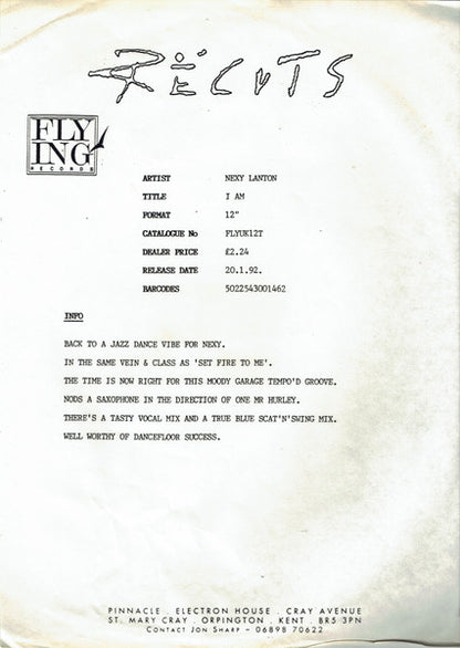 Nexy Lanton : I Am (12", W/Lbl)
