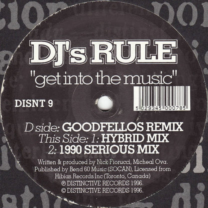 DJ's Rule : Get Into The Music (12")