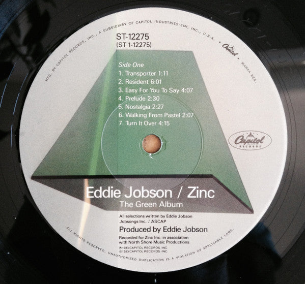 Eddie Jobson / Zinc (3) : The Green Album (LP, Album, Jac)