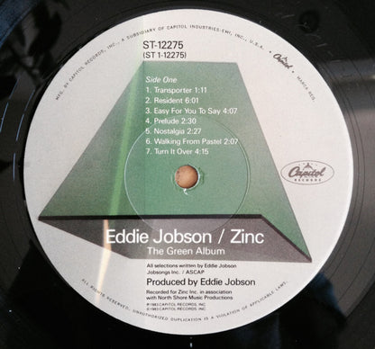 Eddie Jobson / Zinc (3) : The Green Album (LP, Album, Jac)