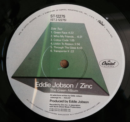 Eddie Jobson / Zinc (3) : The Green Album (LP, Album, Jac)