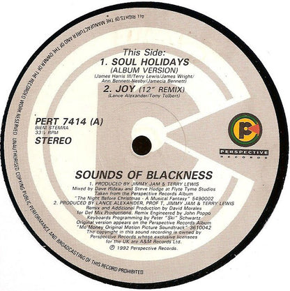 Sounds Of Blackness : Soul Holidays / Joy (12")