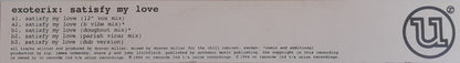 Exoterix : Satisfy My Love (12", Single)
