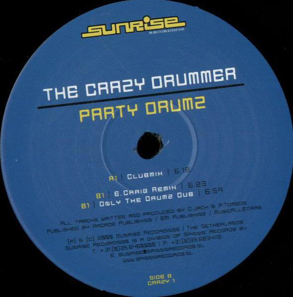 The Crazy Drummer : Party Drumz (12")