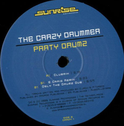 The Crazy Drummer : Party Drumz (12")