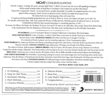 MGMT : Congratulations (CD, Album, Ltd)