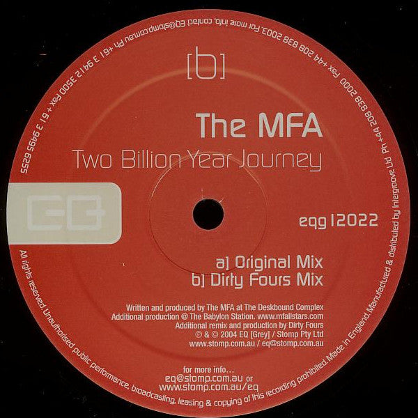 The MFA : Two Billion Year Journey (12")