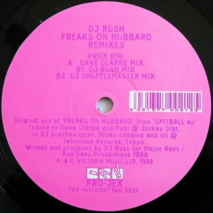 DJ Rush : Freaks On Hubbard Remixes (12")