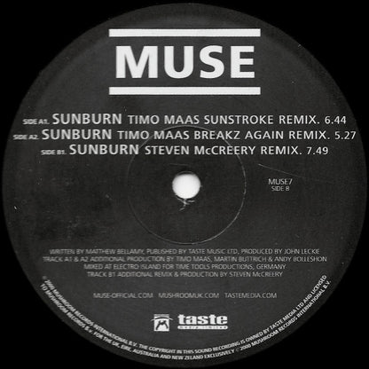 Muse : Sunburn Remixes (12")