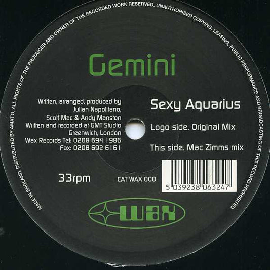Gemini (15) : Sexy Aquarius (12")