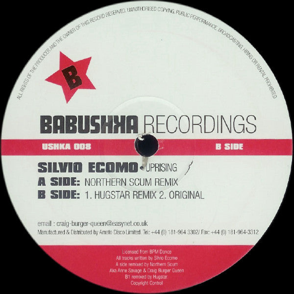 Silvio Ecomo : Uprising (12")