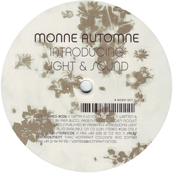 Monne Automne : Introducing Light & Sound (12")