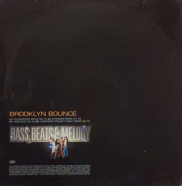 Brooklyn Bounce : Bass, Beats & Melody (12", Promo)
