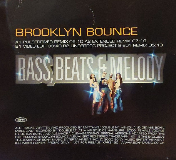 Brooklyn Bounce : Bass, Beats & Melody (12", Promo)