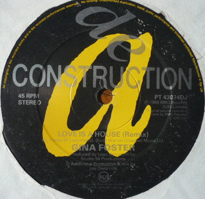 Gina Foster : Love Is A House (Remix) (12")