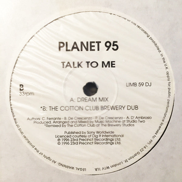 Planet '95 : Talk To Me (2x12")