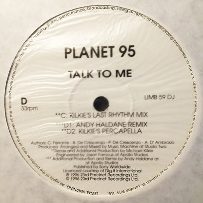 Planet '95 : Talk To Me (2x12")
