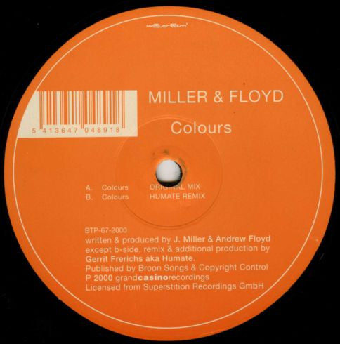 Miller & Floyd : Colours (12")
