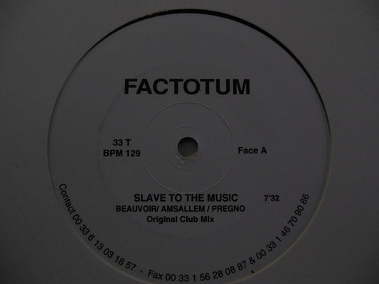 Factotum (2) : Slave To The Music (12")