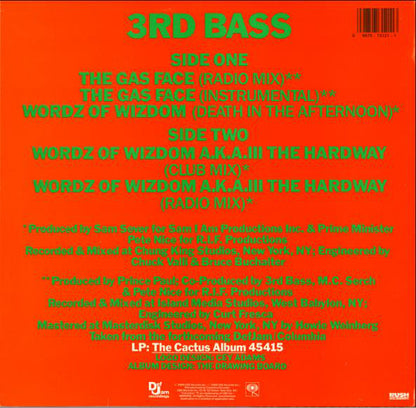 3rd Bass : The Gas Face (12")